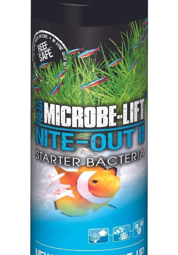 Microbe Lift MicrobeLift NiteOut II Starter Bacteria for Aquariums - 16 oz - Image 1