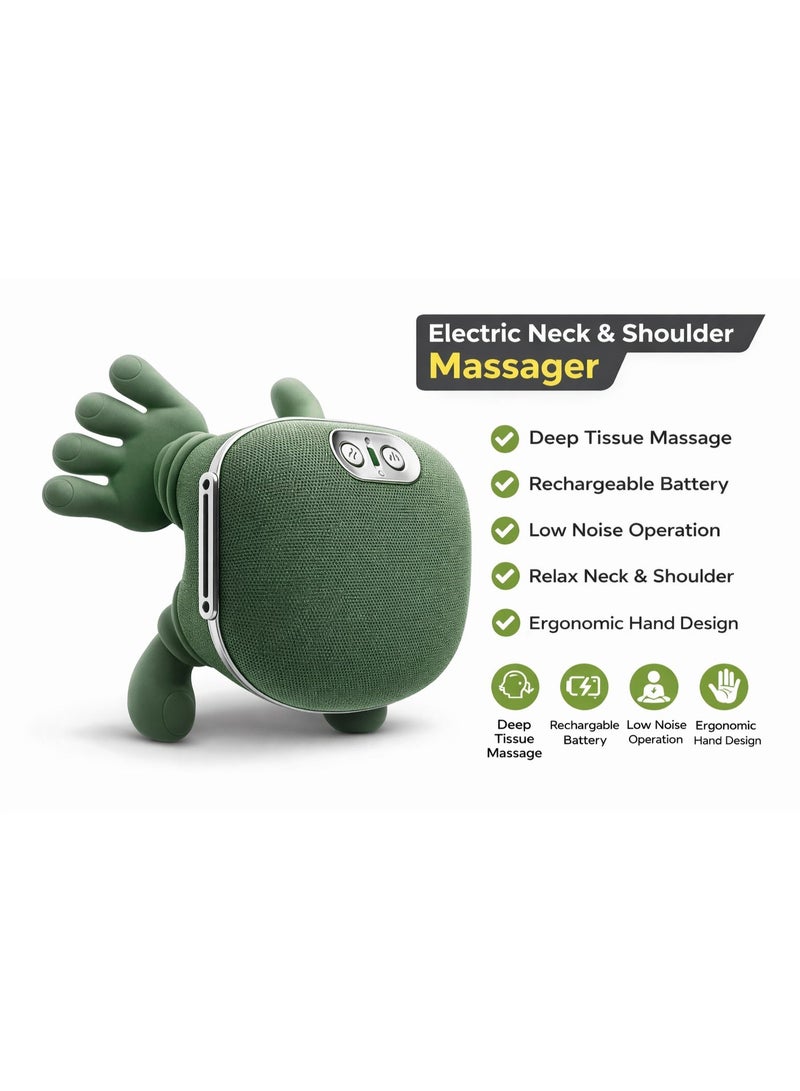 Eworld Smart Neck and Shoulder Massager – Wireless Deep Tissue 4D Kneading Massage Device with Heat & 3-Speed Adjustment | Portable Muscle Relaxation Massager for Pain Relief, Home, Office & Travel Use - Image 2