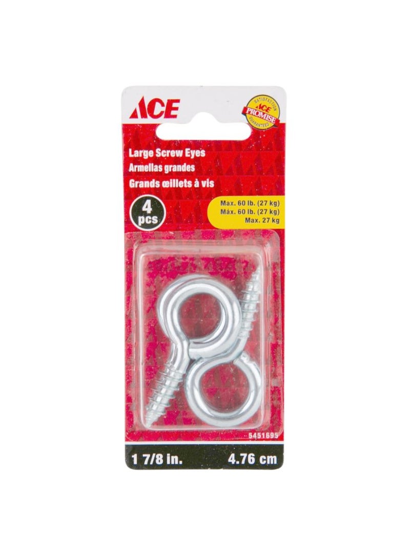 ACE Large Screw Eyes 4.76 Cm 4 Pcs