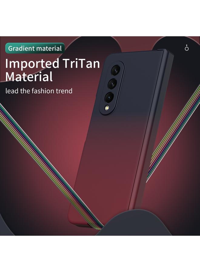 اس-توب جراب لهاتف Samsung Galaxy Z Fold3 5G، جراب هاتف قابل للطي بمفصلة متدرجة الألوان مع فيلم - Image 2