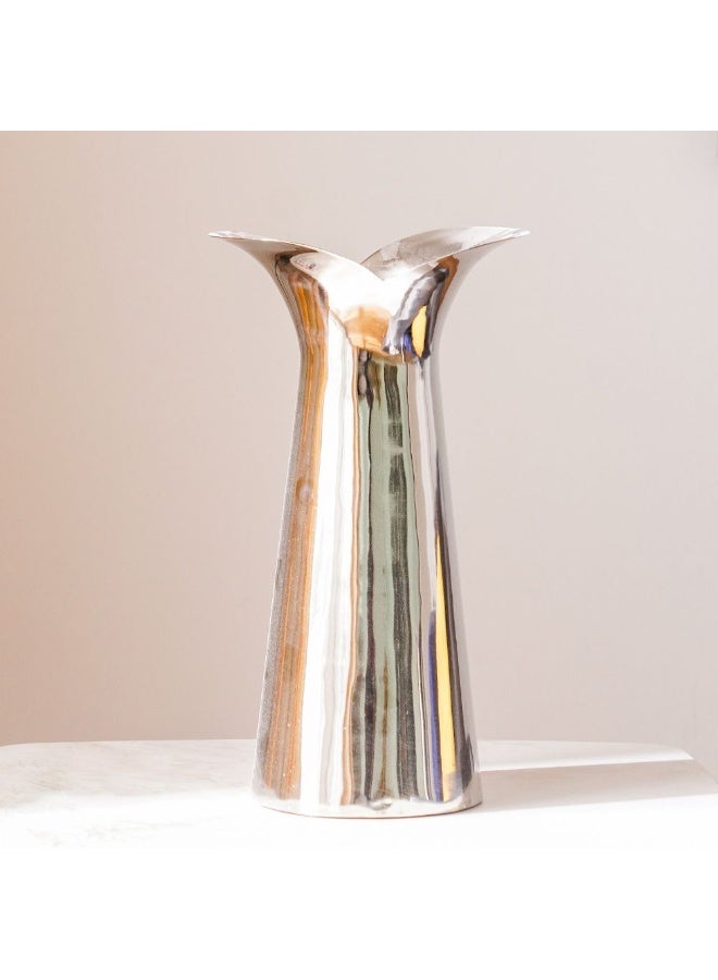 Danube Home Regal Heritage Vase - 16X12X30Cm Nickel Finish Elegant Aluminium Multi-Color Home Decor Collection Stylish Vases For Living Room, Dining Area & Office | Decorative Home Accessories - Image 1