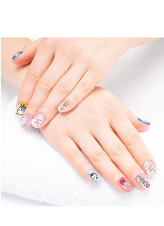 Captaintech Girls Press-on Nails Fake Cartoon Stickers for Kids 144 Pieces 6 Box Removable Patches with Adhesive Back Full Coverage  - Image 5