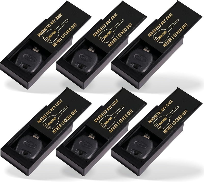 Ram-Pro Hide A Key Magnetic Key Holder Under Car - for Your Car So You Never Lock Out - Store a Spare Key for Your Home, Storage, Office, or Vehicle - 6 pack - Image 1