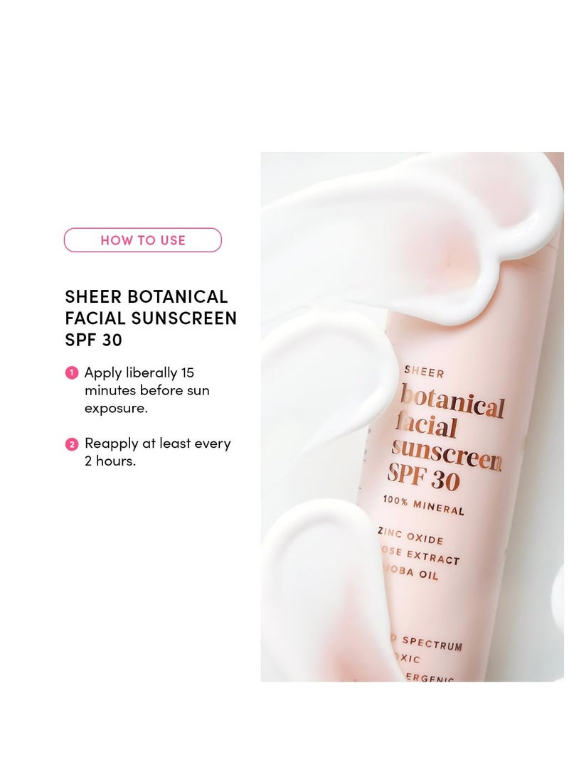 Evereden Evereden Sheer Botanical Face Sunscreen SPF 30 1.7 fl oz. | 100% Non-Nano Mineral Sunscreen Face Formula with Zinc Oxide | Soothing & Nourishing | Clean & Non-Comedogenic | FSA Eligible  - Image 4