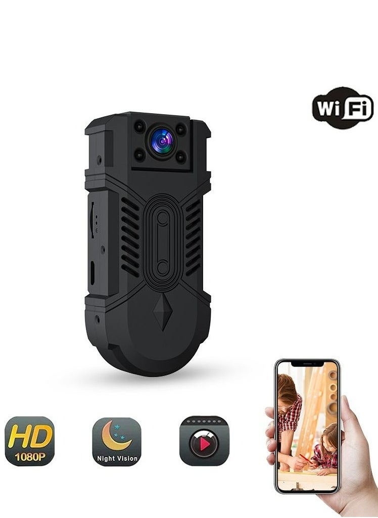 GULFLINK - GULFLINK 1080P WIFI 180 Degree Rotatable Lens Clipper Mini Video Recorder Security Camera - Image 1