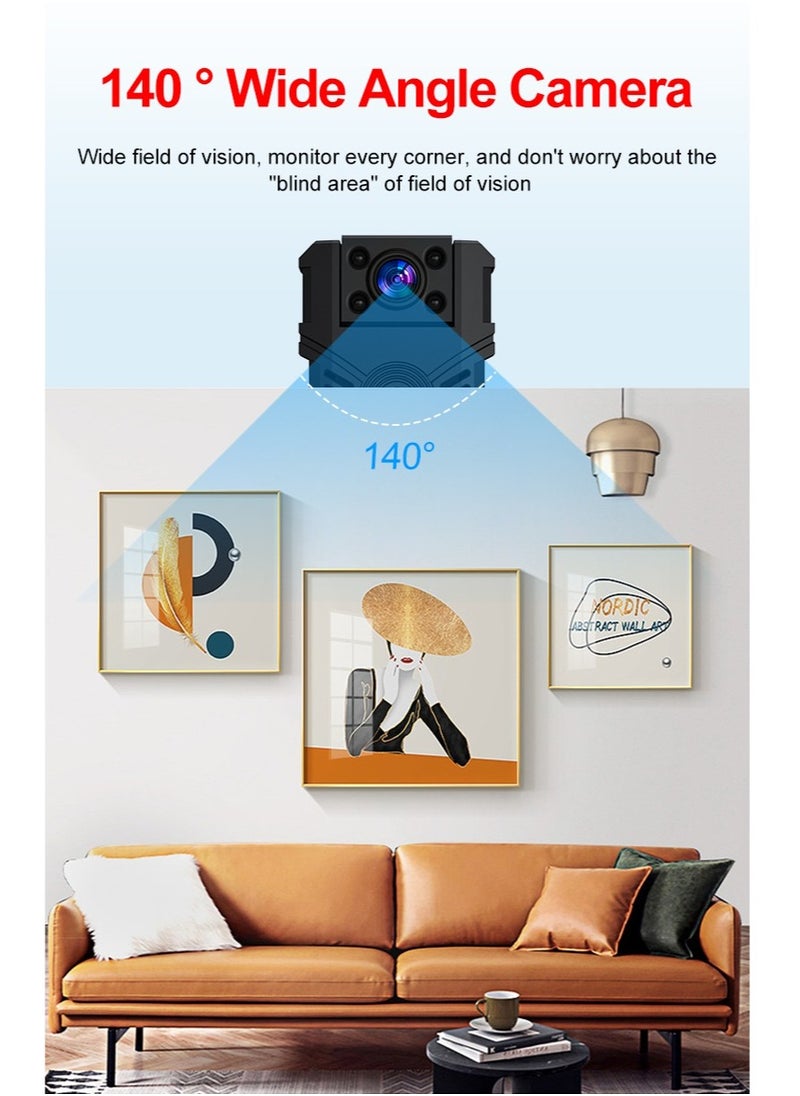 GULFLINK - GULFLINK 1080P WIFI 180 Degree Rotatable Lens Clipper Mini Video Recorder Security Camera - Image 1
