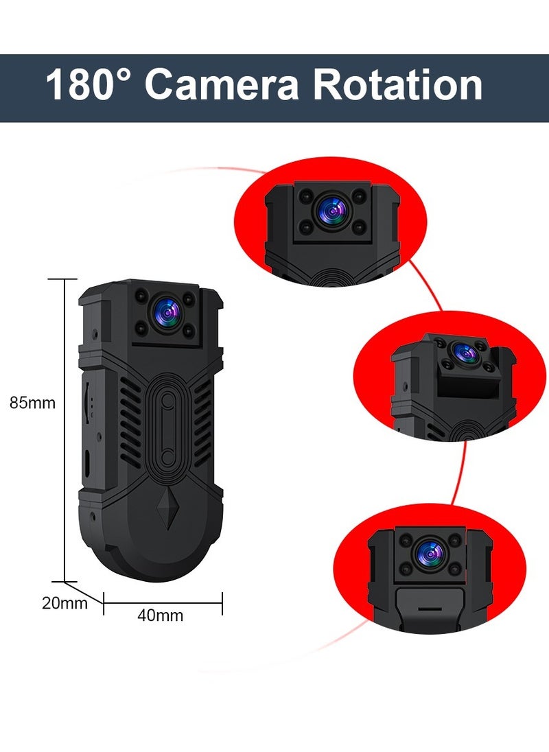GULFLINK - GULFLINK 1080P WIFI 180 Degree Rotatable Lens Clipper Mini Video Recorder Security Camera - Image 1