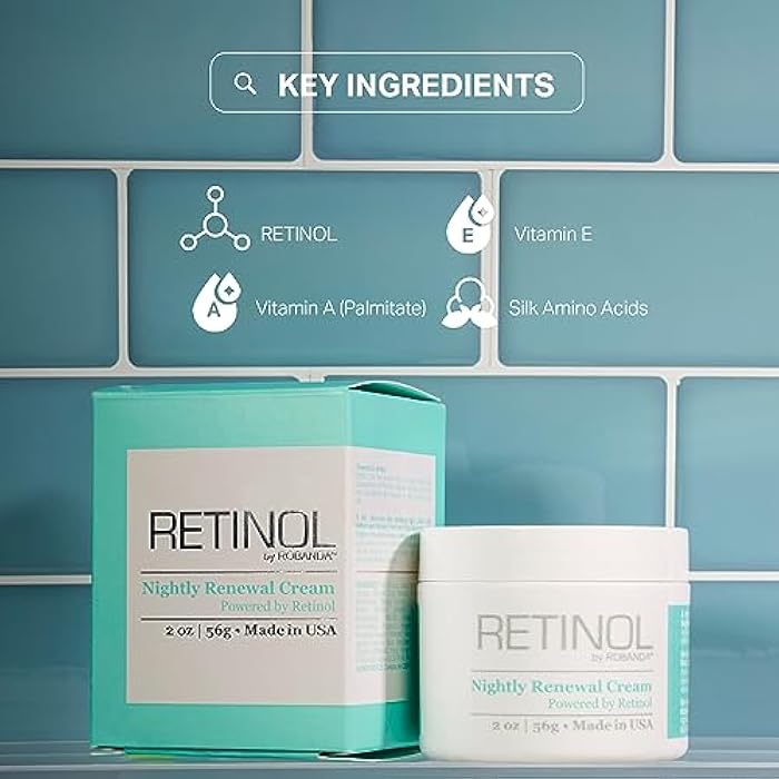 Robanda Retinol Nightly Renewal Cream │ All in One Age Repairing Night Cream Targets Wrinkles and Fine Lines - Image 3