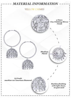 Classic AD/American Diamond Studded White Rhodium Plated Hoop Jhumka Earrings for Women and Girls, Medium - pzsku/ZF2DACE9027DD054027D2Z/45/_/1729064158/145e7634-88aa-48df-ab18-1b9f16c1a8ab