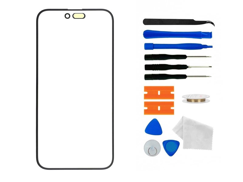 ABUSVEX for iPhone 14 Pro Max Screen Glass Replacement,Front Outer Lens Glass Screen Replacement Repair Kit for Apple iPhone 14 Pro Max Series (6.7 inch) - Image 1
