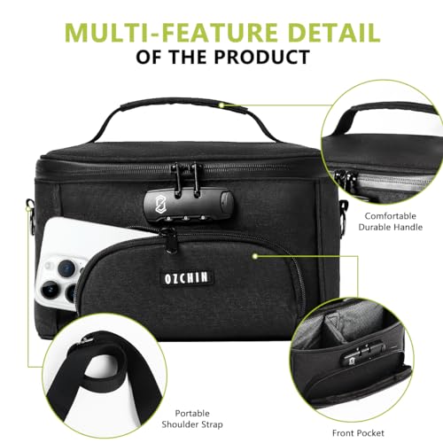 OZCHIN Smell Proof Bag with Combination Lock, Smell Proof Box Activated Carbon Fiber Smoking Accessories, Smell Proof Container, Great Gifts for Father’s Day, Premium Odor Proof Bag - Image 5