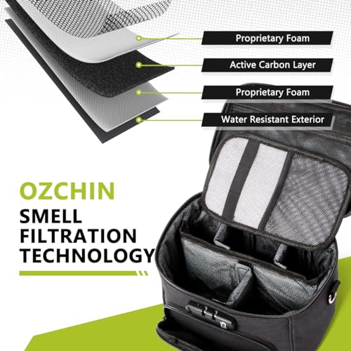 OZCHIN Smell Proof Bag with Combination Lock, Smell Proof Box Activated Carbon Fiber Smoking Accessories, Smell Proof Container, Great Gifts for Father’s Day, Premium Odor Proof Bag - Image 3