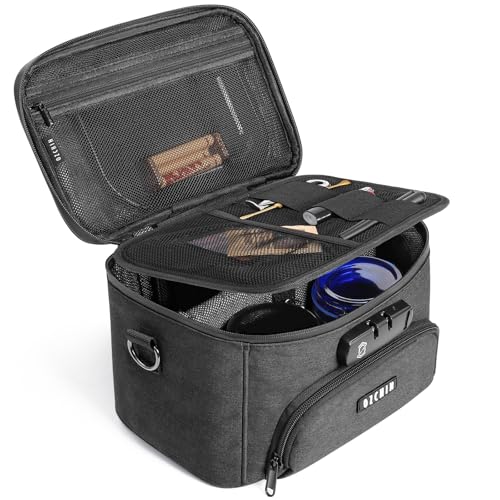 OZCHIN Smell Proof Bag with Combination Lock, Smell Proof Box Activated Carbon Fiber Smoking Accessories, Smell Proof Container, Great Gifts for Father’s Day, Premium Odor Proof Bag - Image 1