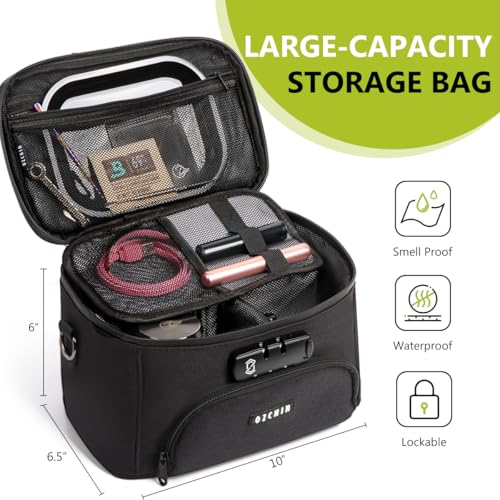 OZCHIN Smell Proof Bag with Combination Lock, Smell Proof Box Activated Carbon Fiber Smoking Accessories, Smell Proof Container, Great Gifts for Father’s Day, Premium Odor Proof Bag - Image 4