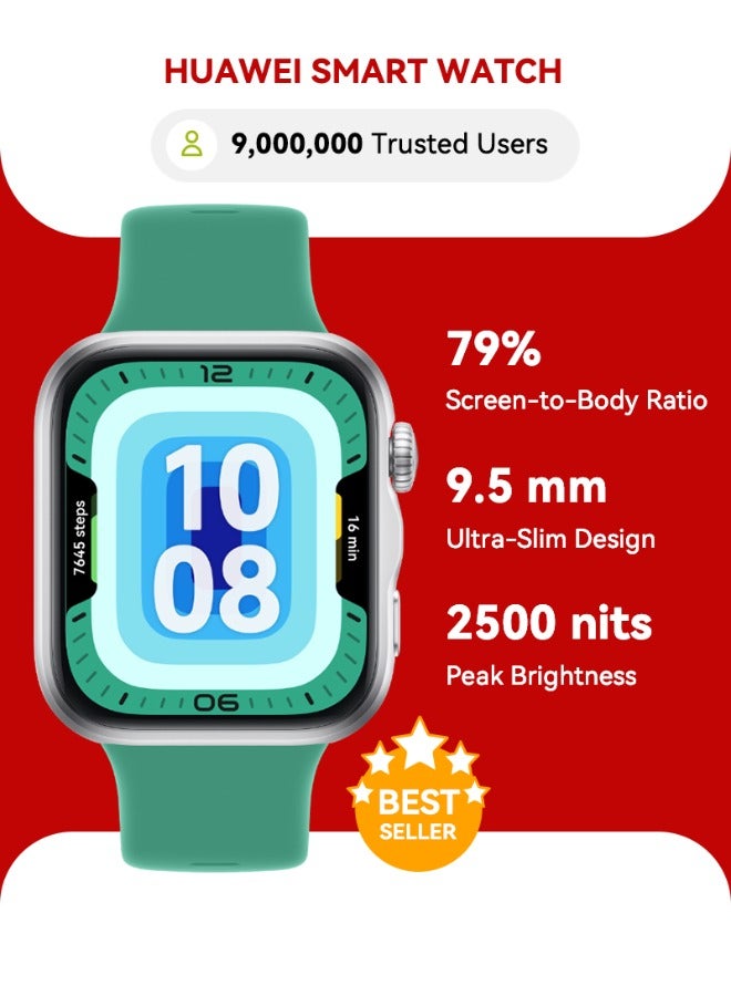 هواوي ساعة ذكية WATCH FIT 5، شاشة FullView بحجم 43 مم، متوافقة مع iOS و Android، تصل إلى 10 أيام من عمر البطارية، مراقب النوم والصحة، مراقب معدل ضربات القلب، SpO2، GPS، تمارين صغيرة - Image 1
