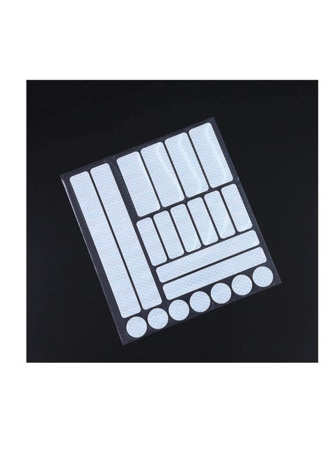 21Pcs Micro Prismatic Sheeting Reflective Tape, Automotive, Motorcycle, Trailer Tractor Truck Reflectors, Safety Caution Warning Silver Reflective Tape Outdoor Safety Reflector