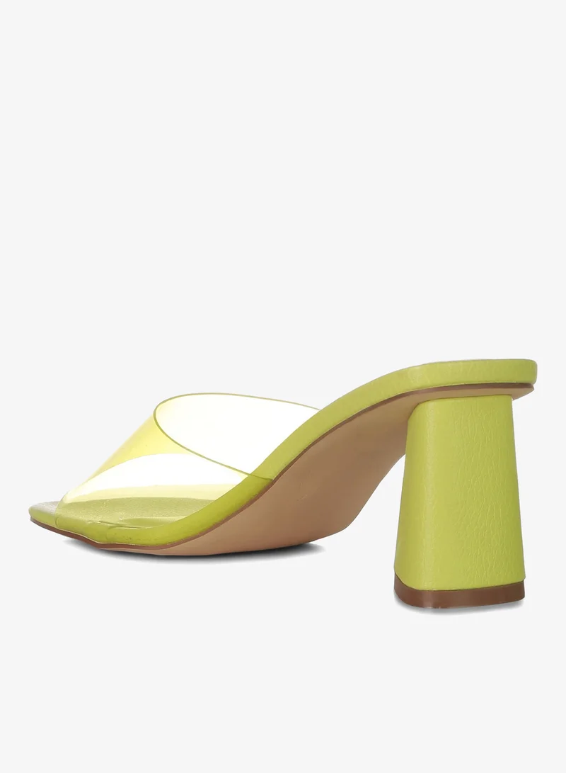 London Rag Lime Lime Clear Strap Slip On Sandal for Women | Best Price UAE
