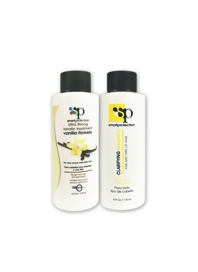 Kef - Smart Protection Vanilla Ultra Strong Keratin Treatment with Clarifying Shampoo 4oz - Image 1