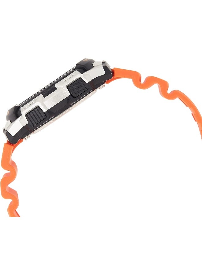 Casio Men's Watch - AE-1000W-4BVDF Grey Dial, Orange Band - Image 3