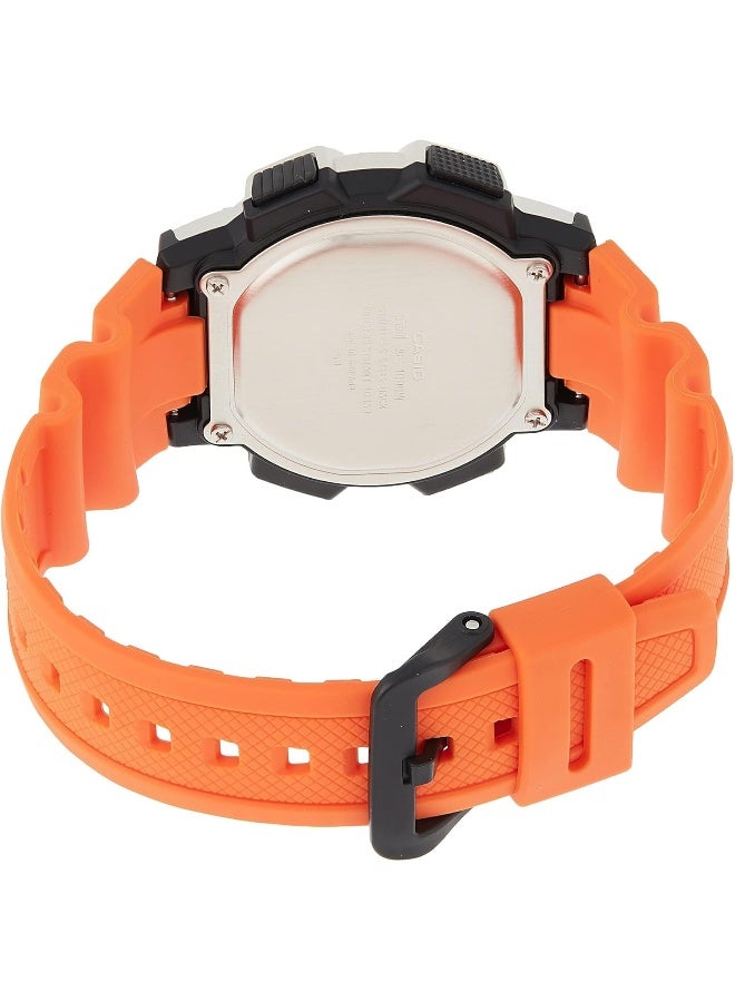 Casio Men's Watch - AE-1000W-4BVDF Grey Dial, Orange Band - Image 2