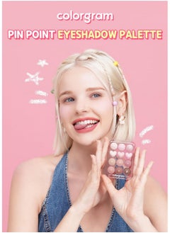 COLORGRAM COLORGRAM Pin Point Eyeshadow Palette 02 Pink+Mauve= | Ultra-Blendable Matte, Glitter, Shimmer Shades for Daily Makeup | K-Beauty Eye Palette with Easy-to-Use Calculator Design  - Image 2