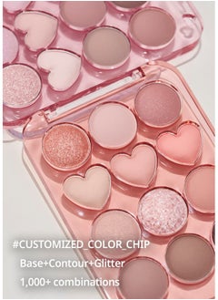 COLORGRAM COLORGRAM Pin Point Eyeshadow Palette 02 Pink+Mauve= | Ultra-Blendable Matte, Glitter, Shimmer Shades for Daily Makeup | K-Beauty Eye Palette with Easy-to-Use Calculator Design  - Image 5