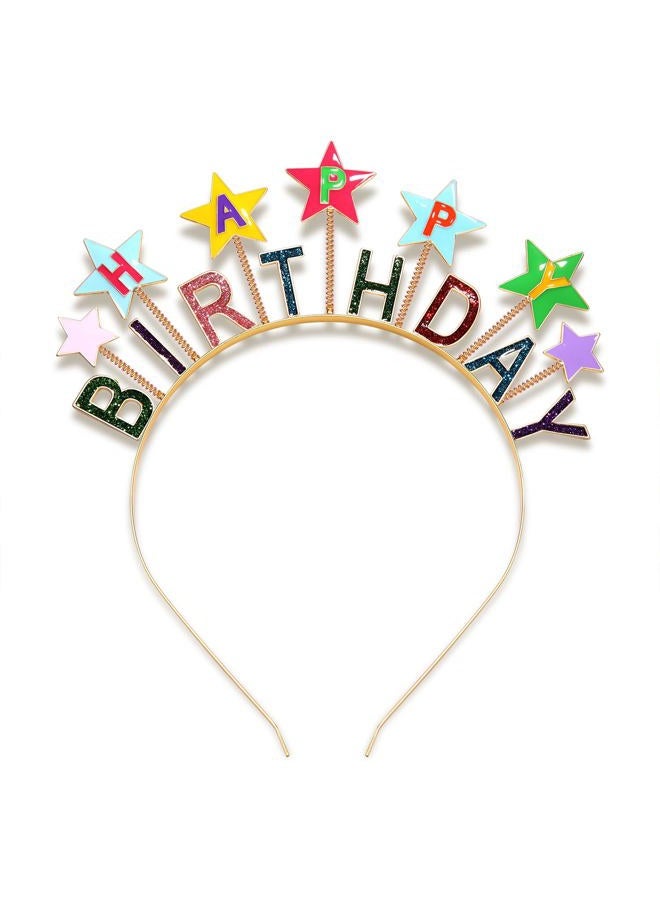 NVENF Cake Candy Tiara, Happy Birthday Headbands for Girls, Birthday Accessory (Pattern E) - Image 1