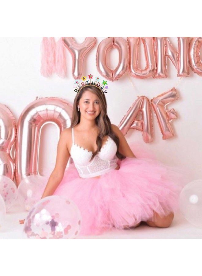 NVENF Cake Candy Tiara, Happy Birthday Headbands for Girls, Birthday Accessory (Pattern E) - Image 3