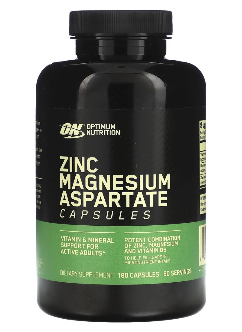 Acure - Zinc Magnesium Aspartate, 180 Capsules - Image 1
