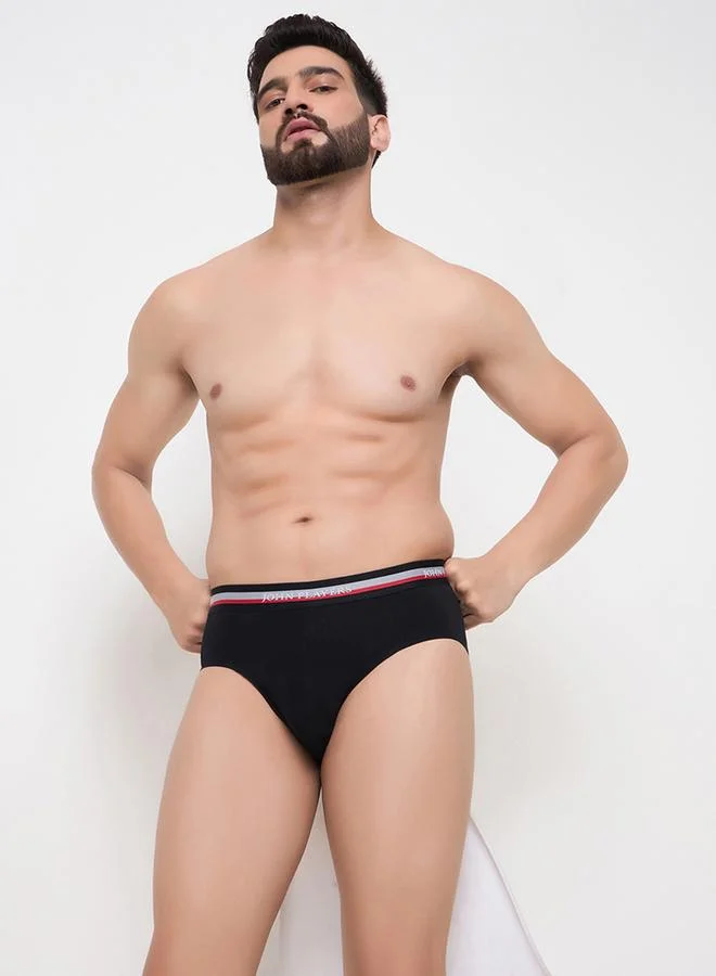 John Players John Player Pack of 2 - Solid Briefs with Elastic Waistband