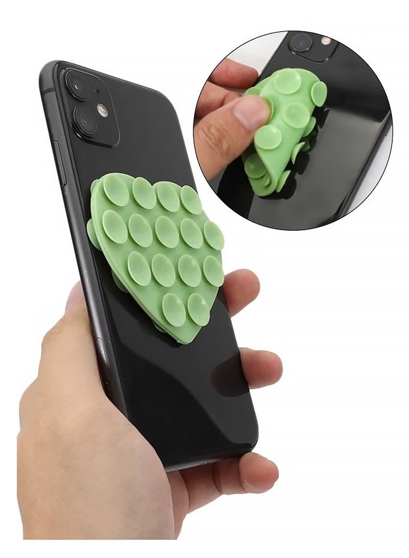 X-level 6PCS Heart-Shaped Silicone Suction Cup Phone Holder case | Anti-Slip & Self-Adhesive Multipurpose Phone Mounts for Home & Car  - Image 3