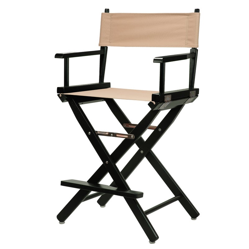 Casual Home Casual Home 24 Directors Chair Black Framewith Tan Canvas Counter Height