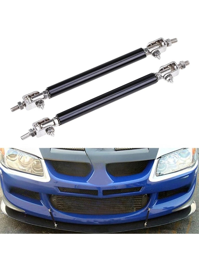 2PCS Adjustable 8-11 Splitter Strut Rods, Automotive Front Lip Strut Rod Bumper Splitter Universal Tie Support Bars Fit for Most Cars (Color : Black) - Image 1