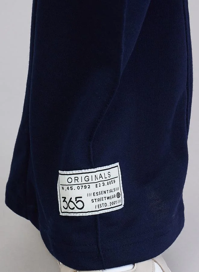 Styli Women Navy Blue Wide Leg Joggers