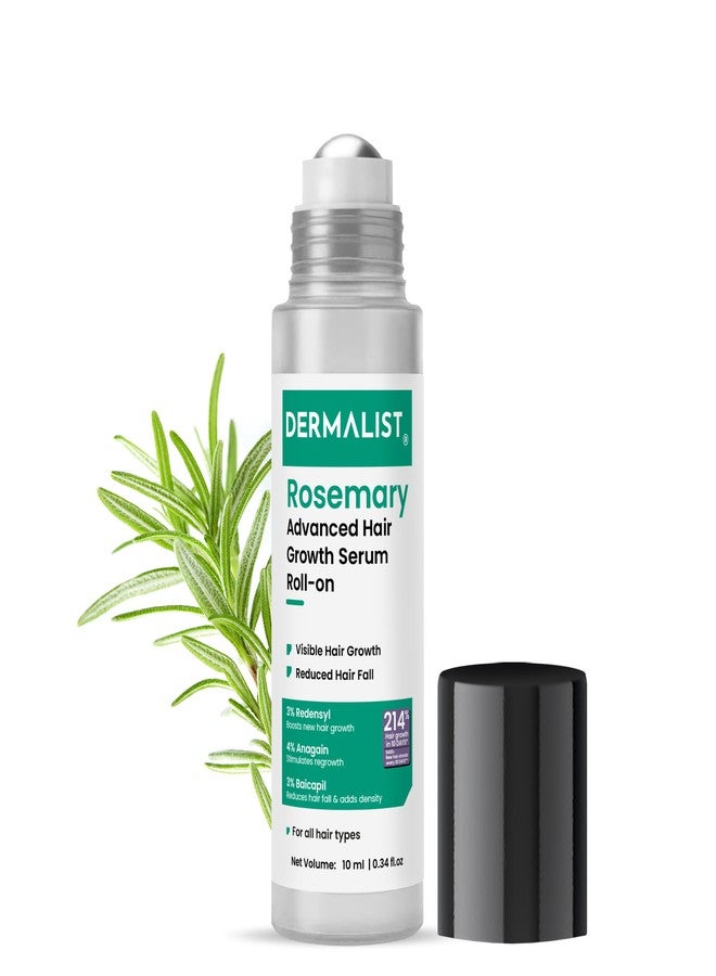 Dermalist Rosemary Hair Growth Advanced Serum Roll-On | With 3% Redensyl®, 4% AnaGain™ & 3% Baicapil™ | Easy to Use | Mess-free | Prevents Hair Fall & Stimulates Hair Follicles | For All Hair Types | 10ml - Image 1