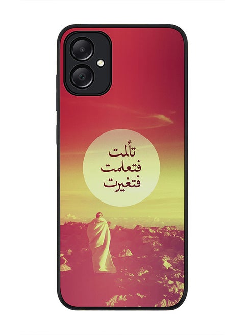 Rugged Black edge case for Samsung Galaxy A05, Slim fit Soft Case Flexible Anti Drop TPU Gel Thin Cover- I Suffered, I Learned, I Changed