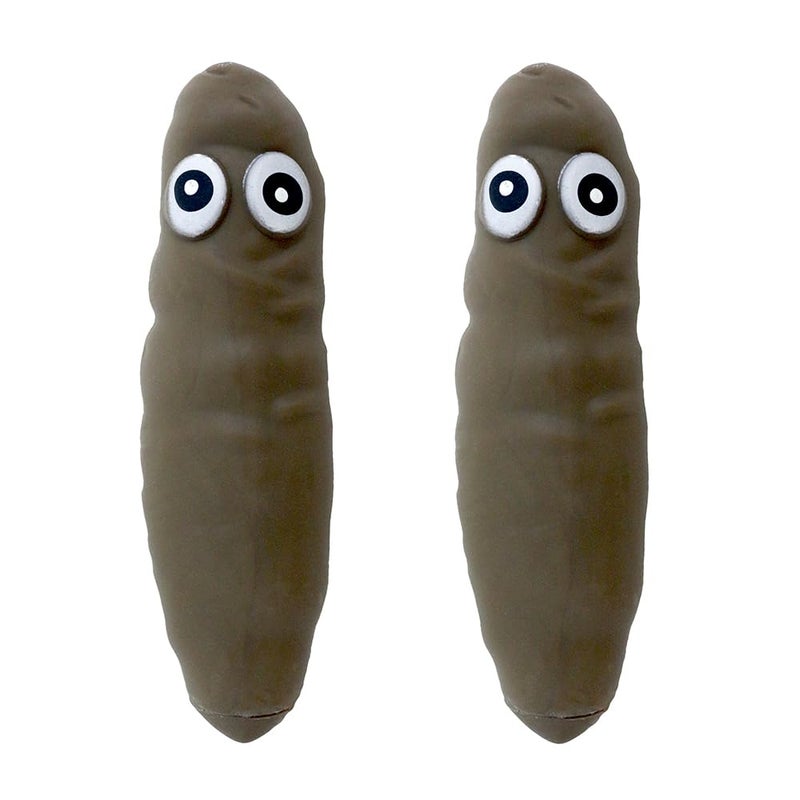 Deermon 2 Pack Novelty Sensory Poo Shape Stress Relief Stretchy Fidget Toy Brown Fool Tricky Prank Poop Joke Autism Toys Party Favors for Kids and Adults - Image 3
