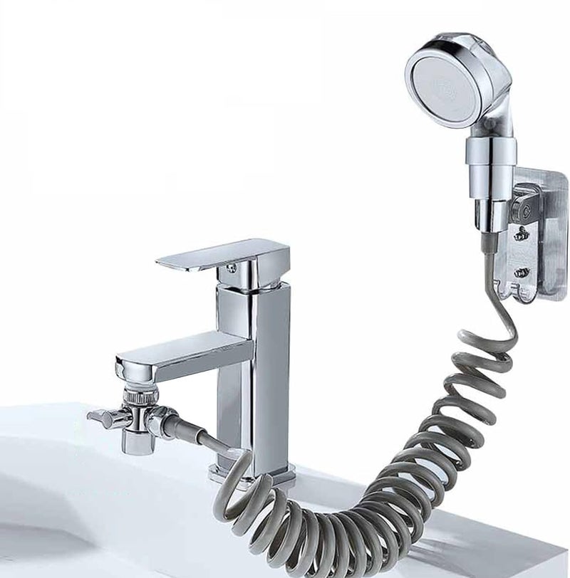 Snevad Multifunctional Faucet with 360 Rotating Sink Faucet Sprayer Attachment Set Kitchen Bathroom Pet Bathing Shower Head Hair Washing Dog Shower and More for Daily Washing Attachment Faucet - Image 1