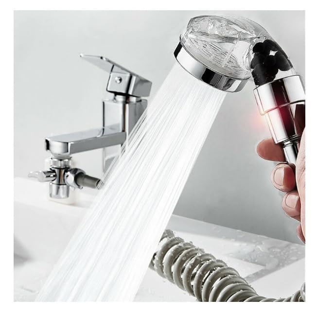 Snevad Multifunctional Faucet with 360 Rotating Sink Faucet Sprayer Attachment Set Kitchen Bathroom Pet Bathing Shower Head Hair Washing Dog Shower and More for Daily Washing Attachment Faucet - Image 2