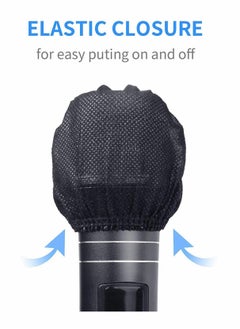 KASTWAVE Disposable Microphone Covers Caps Windscreen and Pop Filters Mic Cover Individual Wrapped Package Sanitary for Mic Compatible with Shure U and O Karaoke Microphone Sanitary, 120 Pack, Black  - Image 5