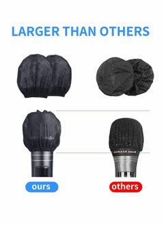KASTWAVE Disposable Microphone Covers Caps Windscreen and Pop Filters Mic Cover Individual Wrapped Package Sanitary for Mic Compatible with Shure U and O Karaoke Microphone Sanitary, 120 Pack, Black  - Image 4