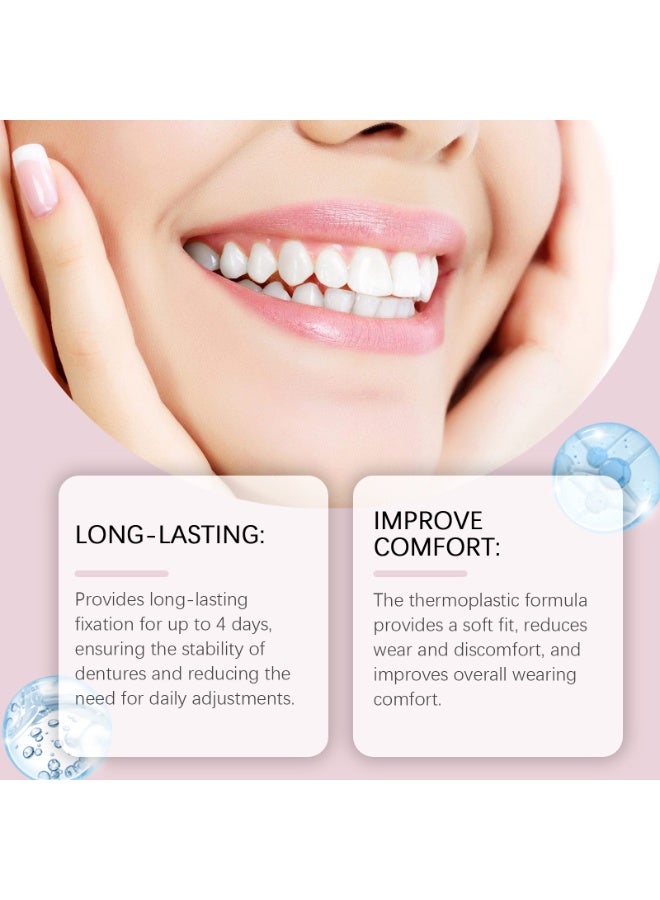 إيلهو مواد لاصقة للطقم الصناعي، مجموعة إصلاح الأطقم الصناعية، مجموعة إصلاح الأسنان، لاصق آمن للأطقم الصناعية، غراء الأسنان، مجموعة الإصلاح السني، مجموعة إعادة تشكيل السيليكون للطقم الصناعي، غراء الأسنان، غراء الطقم الصناعي - Image 2