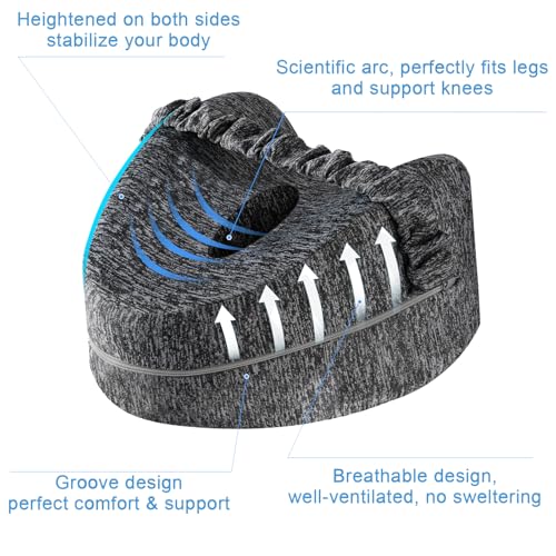 Vertdens Leg Pillow, Knee Pillow for Side Sleepers, Leg Pillows for Sleeping, Knee Cushion for Sleeping,Suitable for Relieving Leg, Back, Knee Pain - Image 2