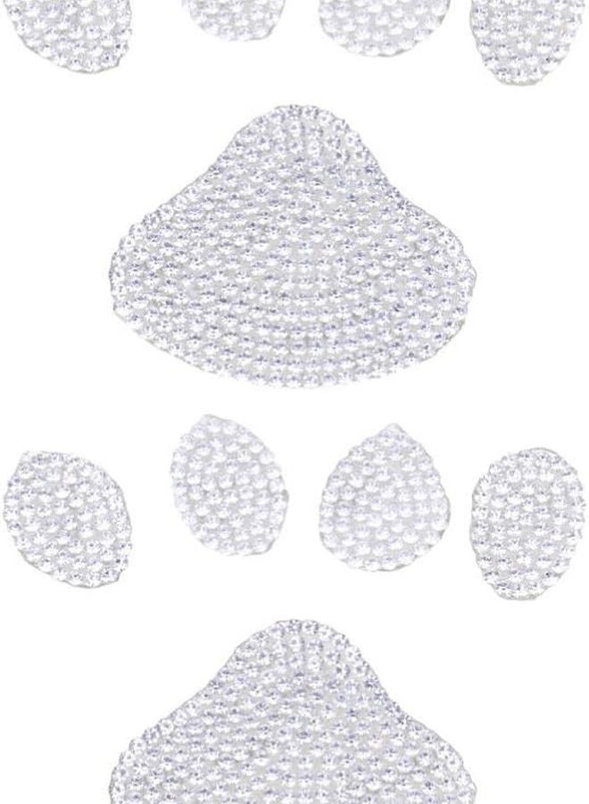 Footprint Rhinestone Stickers Self Adhesive Bling Decals for Clothes Bags Hats - Image 1