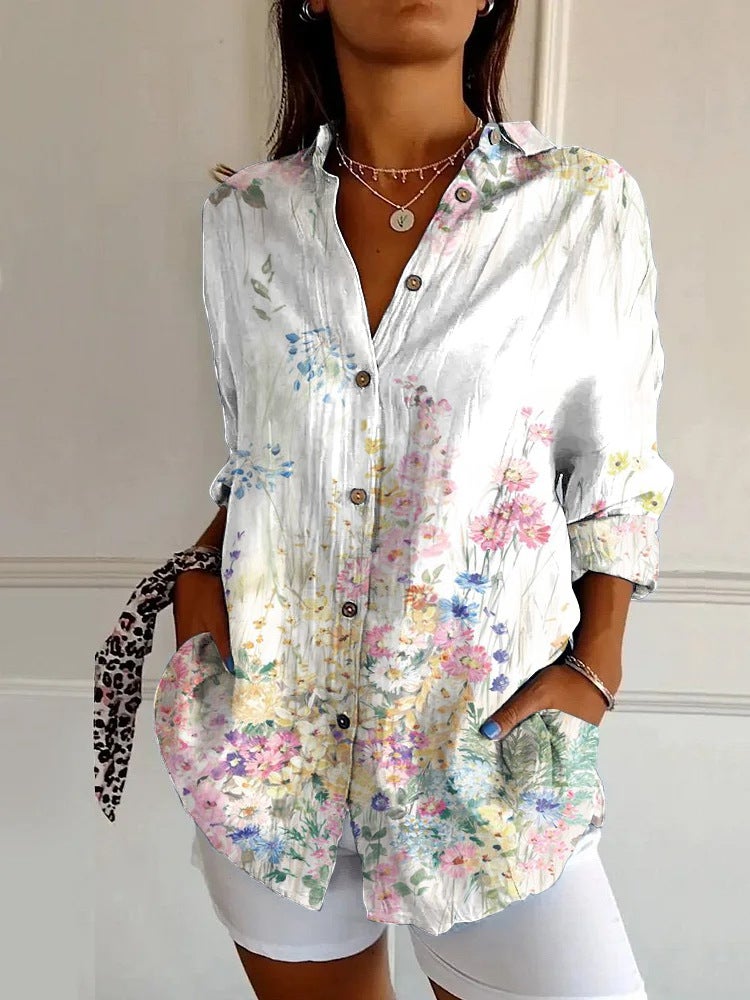 2024 Amazon independent station explosion new ladies shirt summer European and American trend animal pattern 3D printing YK1768-WT