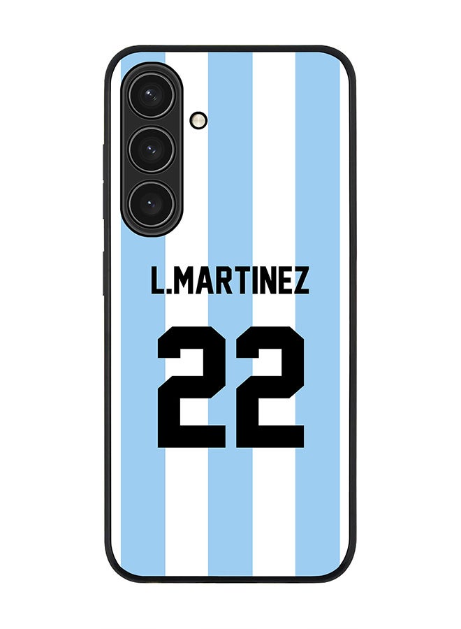 Stylizedd Rugged Black edge case for Samsung Galaxy S24 Plus, Slim fit Thin Cover- Football Team-Argentina, Player Name-L.Martinez - Image 1
