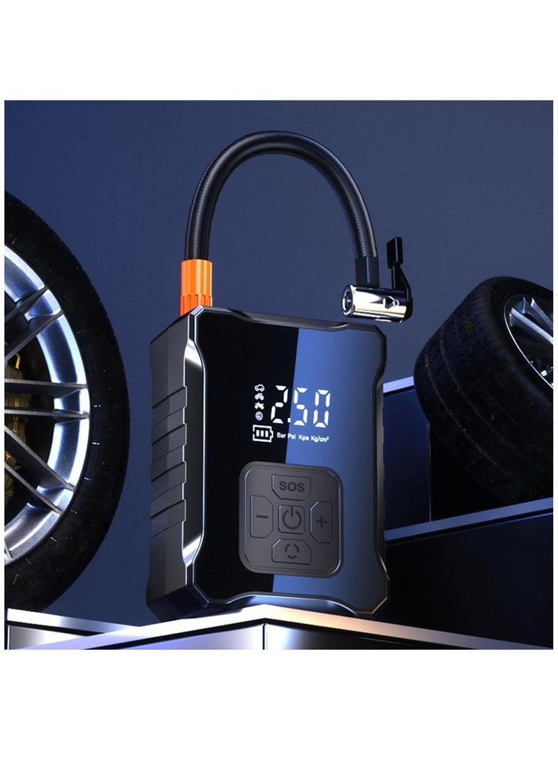 Generic - Tire Inflator Portable Air Compressor 150PSI Wired Air Pump for Car Tires,12V DC Auto Pump with Digital Pressure Gauge Faster Inflation Air Pump with Emergency LED Light for Car/Motorcycle/Bike/Ball - Image 1