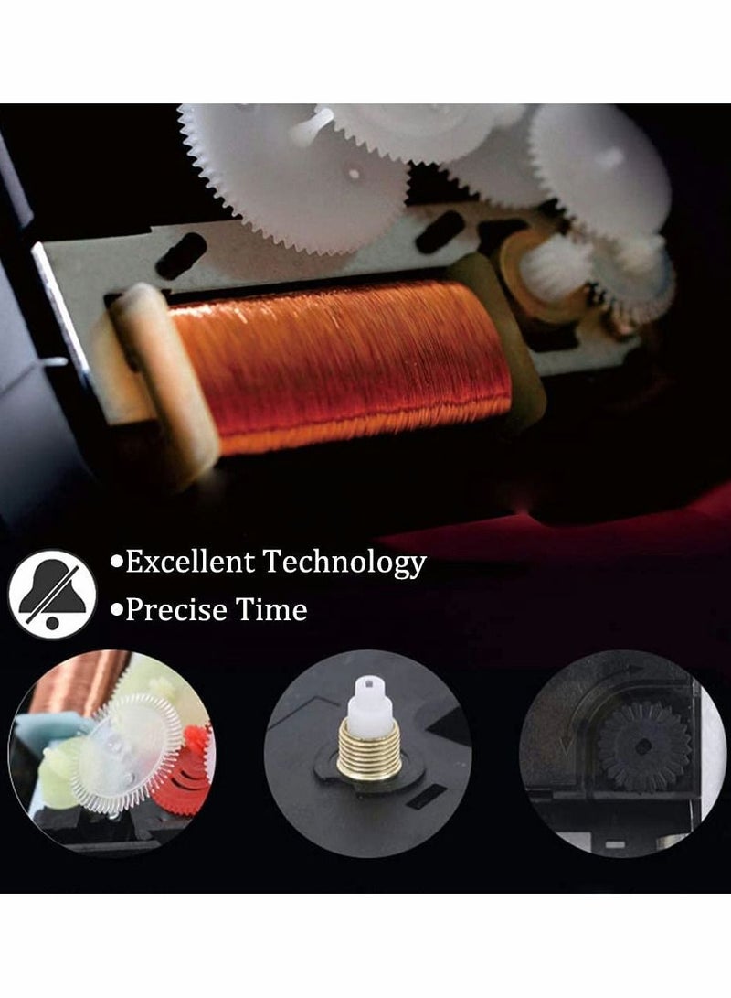 KASTWAVE Silent Bedside Clocks Non-Ticking with Light Large Display - Image 5