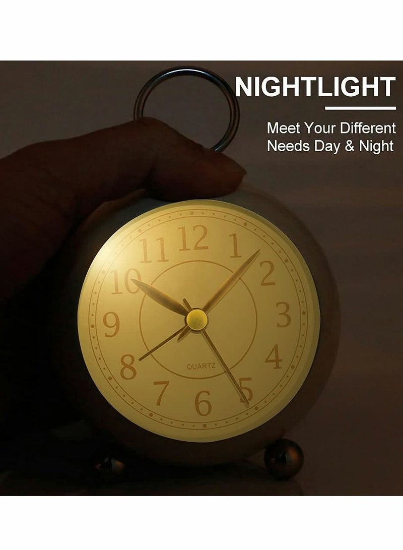 KASTWAVE Silent Bedside Clocks Non-Ticking with Light Large Display - Image 4