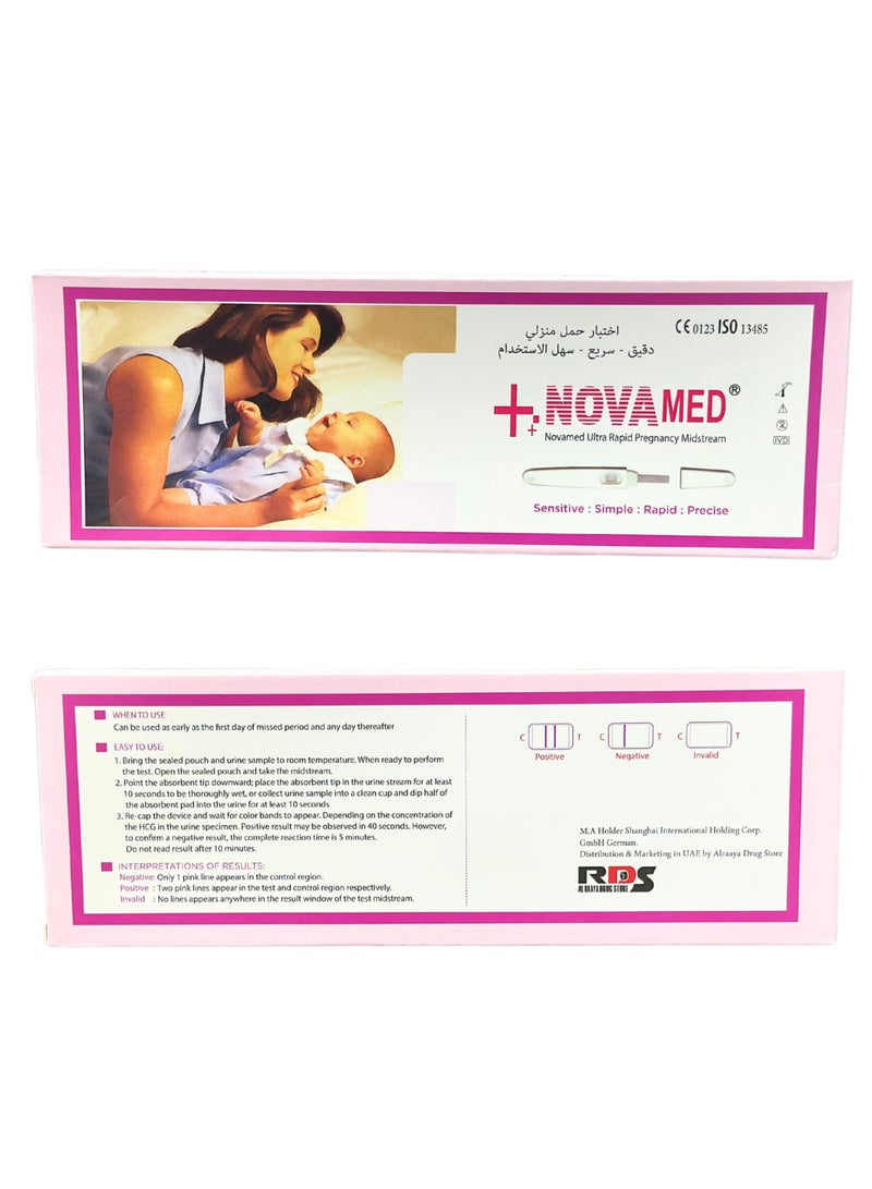 NOVAMED One Step Pregnancy (HGC) Test Midstream - Image 5